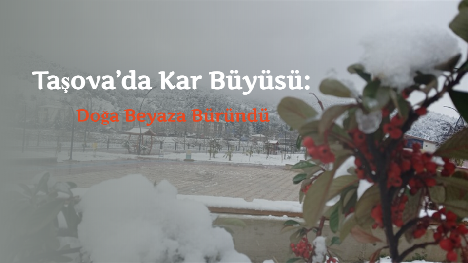 Taşova’da Kar Büyüsü: Doğa Beyaza Büründü