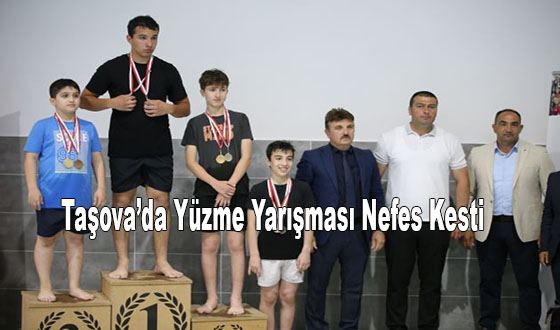 Taşova’da Yüzme Yarışması Nefes Kesti