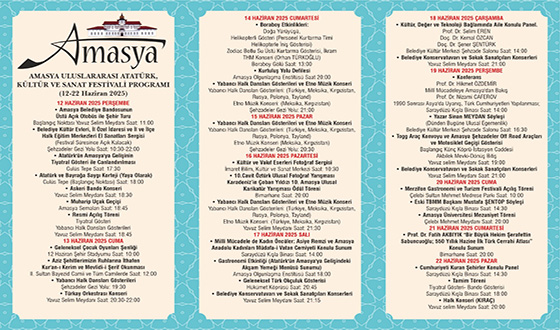 Amasya’da Festival Coşkusu Başlıyor: Sanat, Kültür ve Tarih Buluşuyor