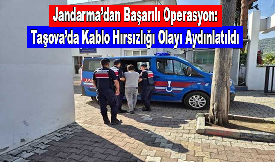 Jandarma’dan Başarılı Operasyon: Taşova’da Kablo Hırsızlığı Olayı Aydınlatıldı