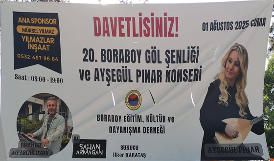 20. Boraboy Göl Şenliği 1 Ağustos'ta Coşkuyla Kutlanacak