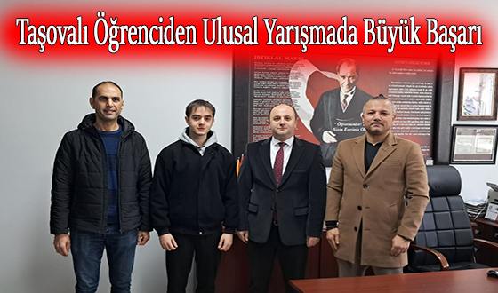 Taşovalı Öğrenciden Ulusal Yarışmada Büyük Başarı