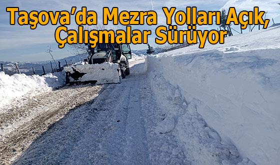 Taşova’da Mezra Yolları Açık, Çalışmalar Sürüyor