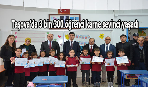 Taşova’da 3 bin 300 öğrenci karne sevinci yaşadı