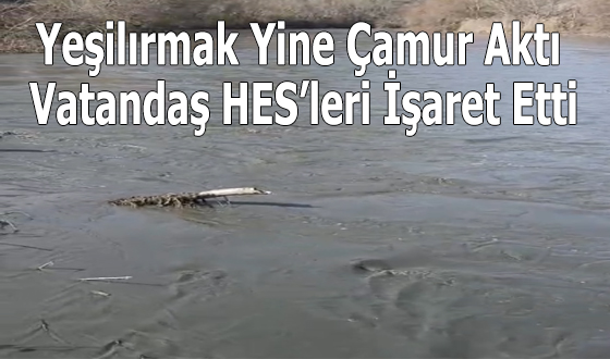 Yeşilırmak Yine Çamur Aktı: Vatandaş HES’leri İşaret Etti