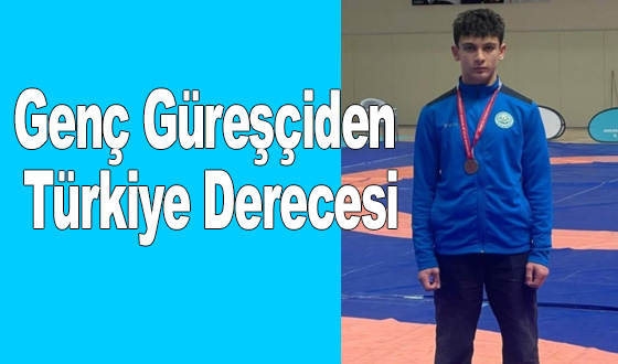 Genç Güreşçiden Türkiye Derecesi