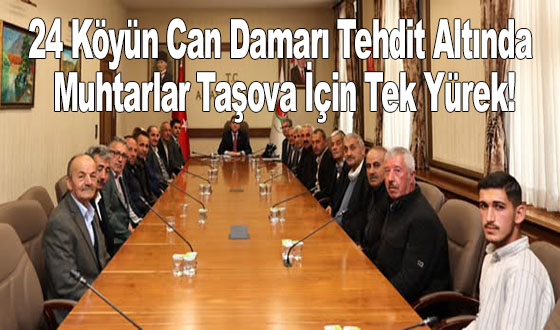 24 Köyün Can Damarı Tehdit Altında: Muhtarlar Taşova İçin Tek Yürek!