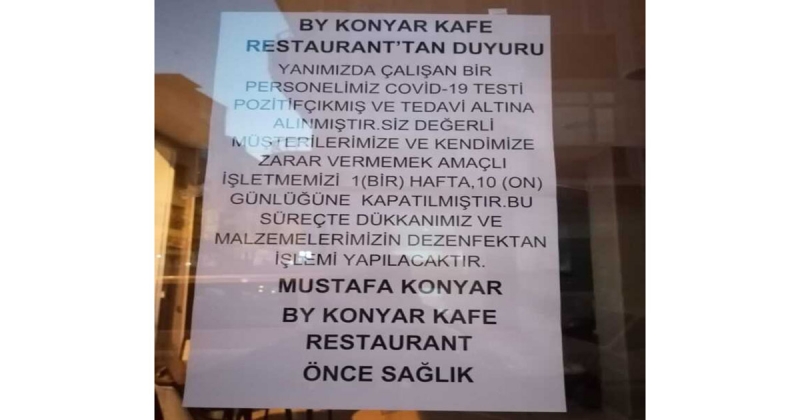 By Konyar Kafe Restoran işletmecisi Mustafa Konyar'dan Açıklama