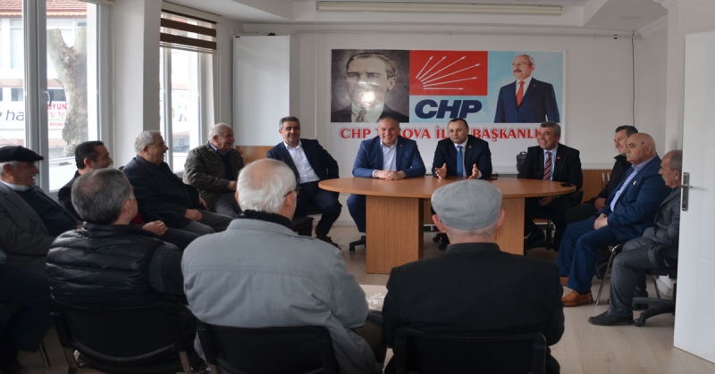 CHP Amasya İl ve Merkez İlçe Başkanları'ndan, CHP Taşova İlçe Başkanlığına Ziyaret