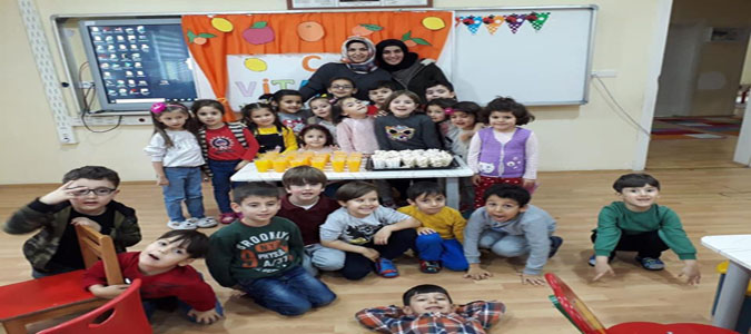 Taşova Atatürk Ortaokulu Anasınıfı Öğrencileri'nden C Vitamini Etkinliği